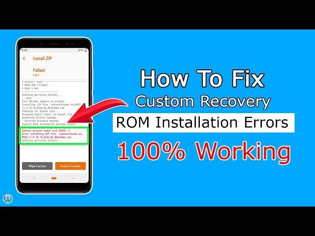 How To Fix Custom Recovery ROM Installation Errors (2019)