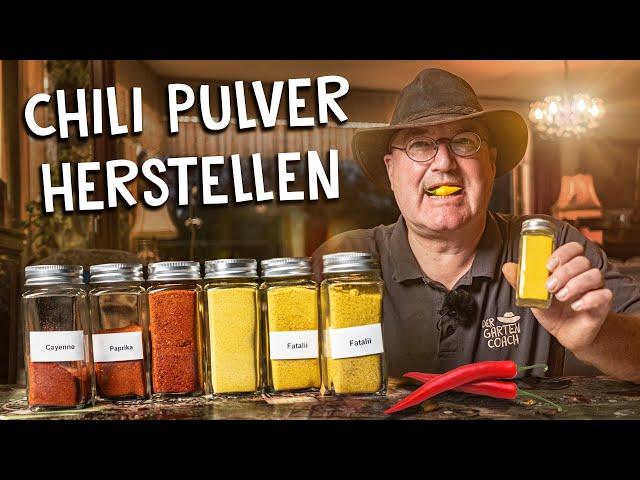 Chilis ernten, trocknen und verarbeiten ️ - Chili Pulver selber herstellen