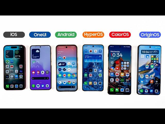 Samsung OneUI 7 vs. iOS 18 / Android 15 / HyperOS / ColorOS / OriginOS