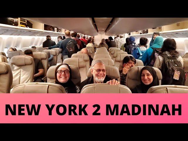 Umrah 2020 | Episode #2 | Saudi Airline Economy Class Review | New York 2 Madinah