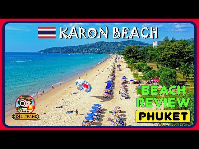  Karon Beach PHUKET (Long beach - plenty of activites here!)  4K Walking Tour / 4K Beach Review