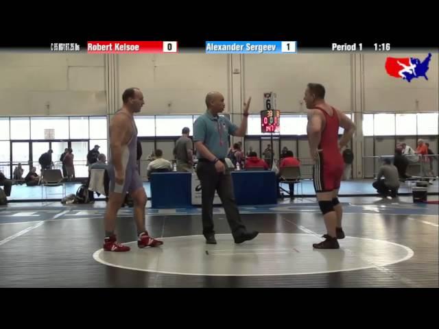Robert Kelsoe vs. Alexander Sergeev at 2013 Veterans Nationals - Greco