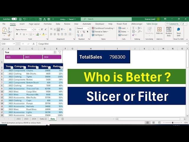 How to Create Slicers in Microsoft Excel