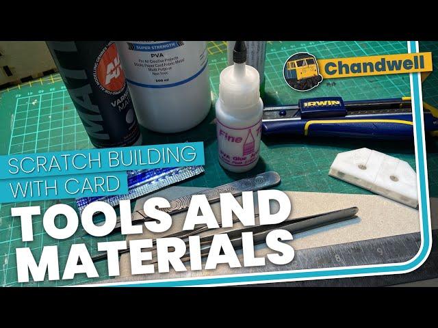 Scratch building with card - tools and materials