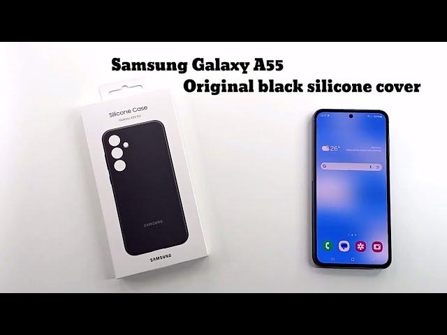 Original Samsung Galaxy A55 black silicone cover