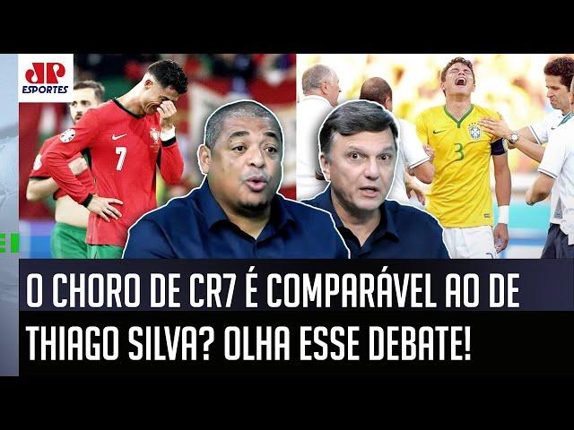 "BEIRA O RIDÍCULO essa COMPARAÇÃO! O Cristiano Ronaldo AO CONTRÁRIO do Thiago Silva..." CHORO do CR7