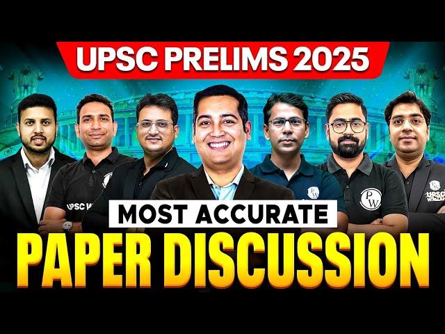 Live Paper Discussion of UPSC Prelims 2025  | GS Paper - 1 Answer Key & Expected Cut Off  