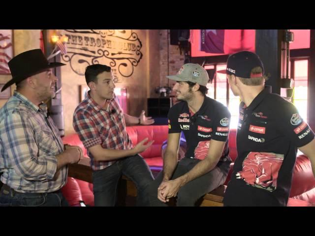 F1 Drivers Max Verstappen and Carlos Sainz Jr go Bull Riding in Texas - Off the Grid