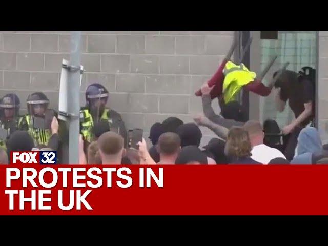 Violent protests erupt in the UK