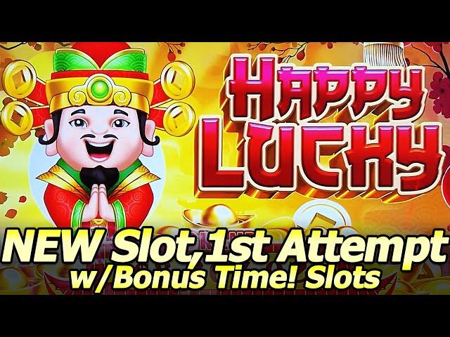 Happy Lucky slot machine! First Attempt, New Slot with @bonustimeslots at Green Valley Ranch casino!