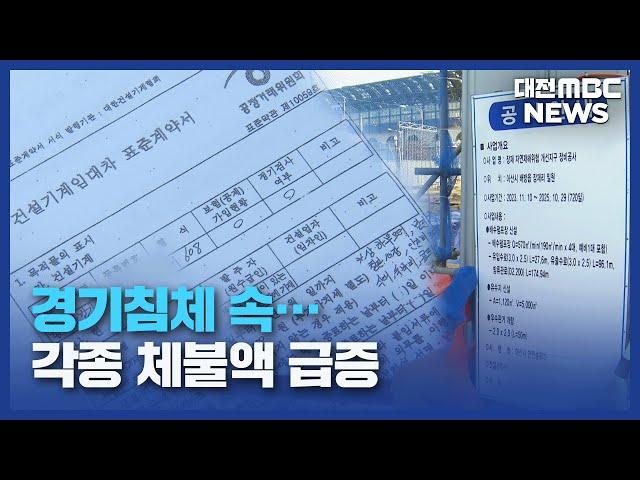 경기 침체 속 체불액 급증⋯"건설업 특히 심각"/대전MBC