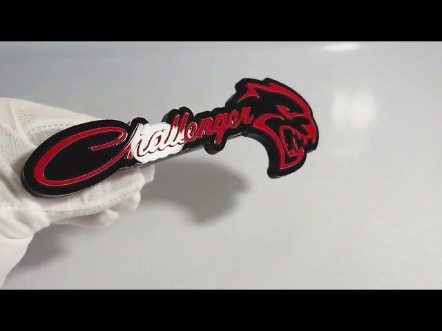 Car grill badge with logo Challenger Hellcat