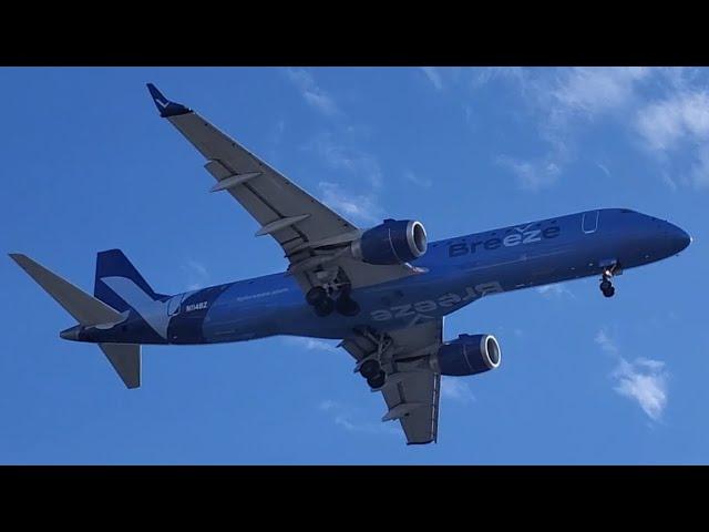 *RARE* Breeze Airways Embraer E190AR [N114BZ] Landing at San Diego International Airport