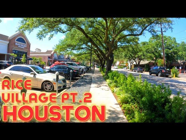 Houston City Walk - Rice Village Pt. 2  2022 4K