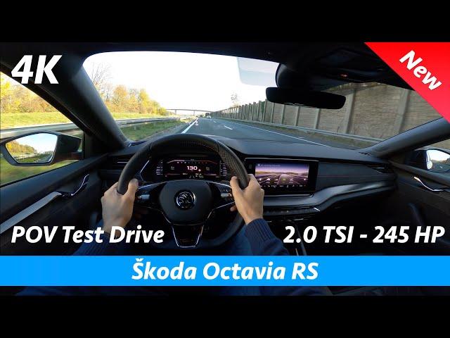 Škoda Octavia RS 2021 - POV Test drive in 4K | 2.0 TSI 245 HP (Launch Control 0 - 100 km/h)