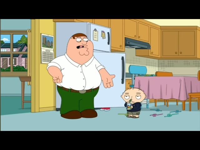 Family Guy Boston Stewie Steals Peter's Crazy Straws and beats him up