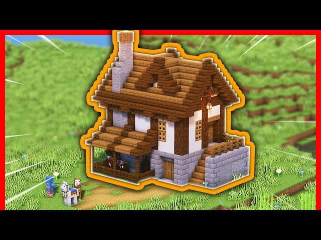 Minecraft ⏩ Cómo HACER una CASA para SURVIVAL *FÁCIL y SENCILLA*