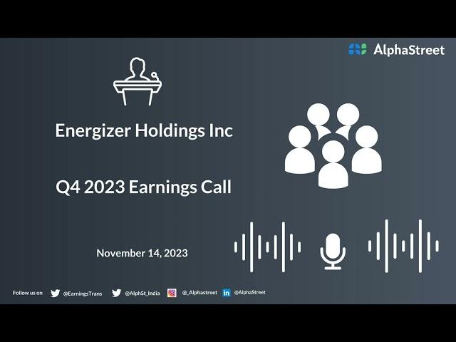 Energizer Holdings Inc Q4 2023 Earnings Call