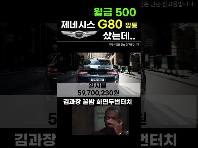 월급500 제네시스G80 깡통 샀더니... (feat. 월유지비)