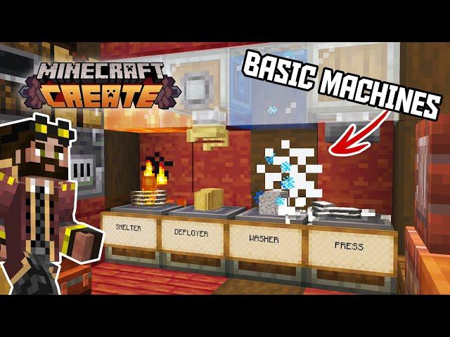 I built BASIC CREATE MACHINES in Minecraft Create Mod