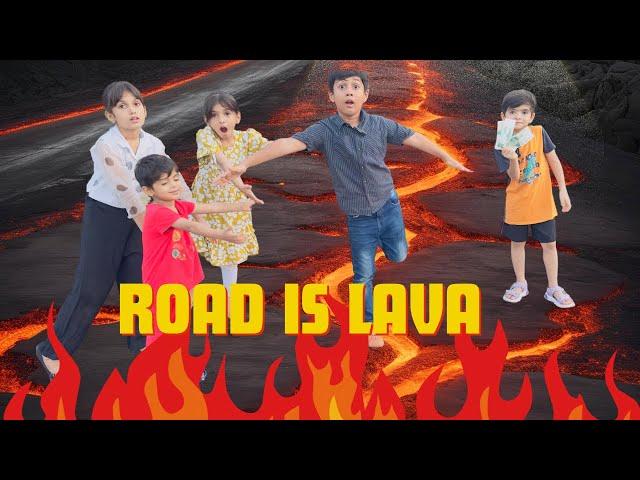 ROAD IS LAVA | FLOOR IS LAVA | Comedy Family Challenge | 24 Hours Challenge | hehaa tanu