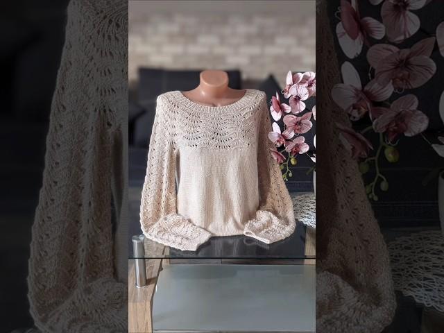 Джемпер спицями #knitting #crochet #handmade #knit #shorts #cardigan #sweaterdesign #вязание