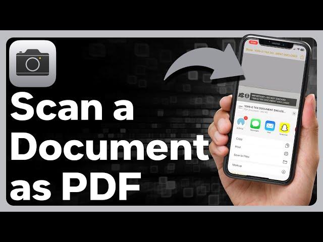 How To Scan Document On iPhone And Save As PDF