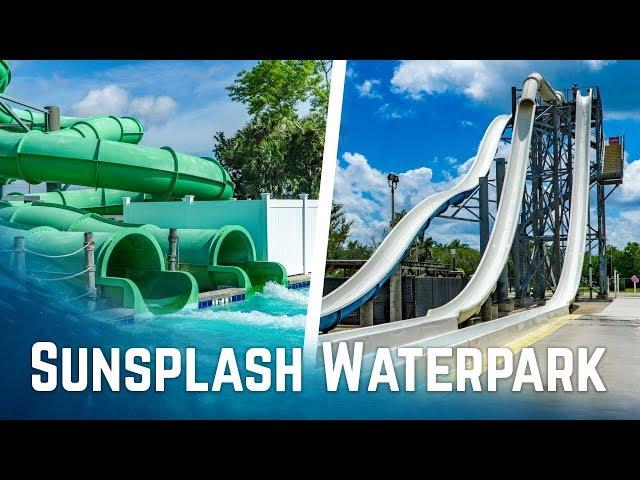 ALL BIG WATERSLIDES at Sunsplash Family Waterpark in Cape Coral, Florida!