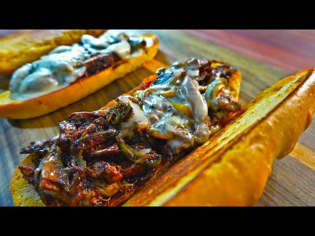 Jamaican  Jerk Chicken Cheese Steak Sandwich!