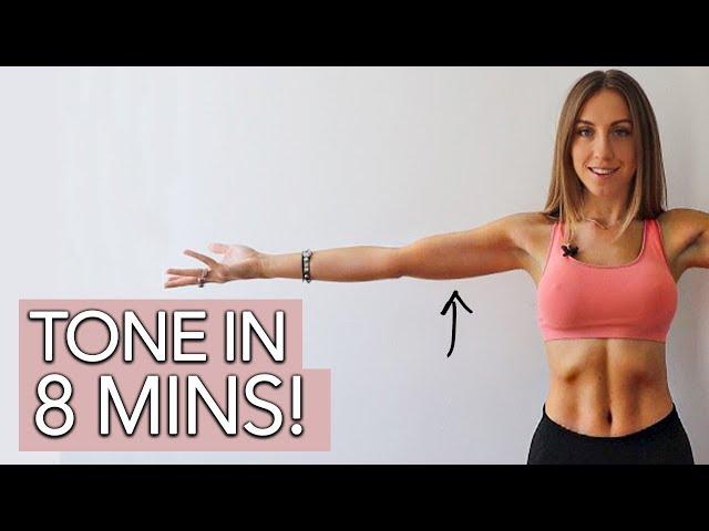 Tone Your Arms Workout - No Equipment (QUICK + INTENSE)