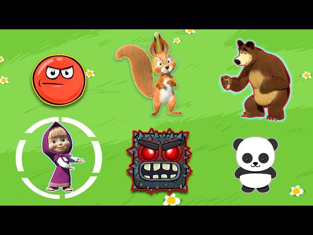 RED BALL 4 DEATHS oh MASHA AND THE BEAR BOSS BALL MINI BOSS