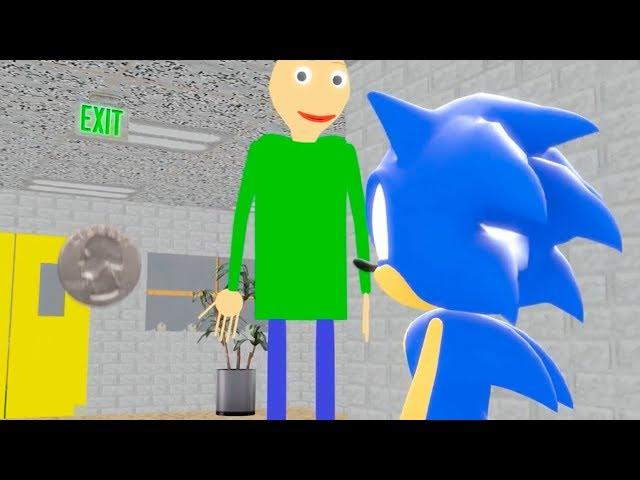 Sonic The Hedgehog in SFM Baldi's Basics In Learning