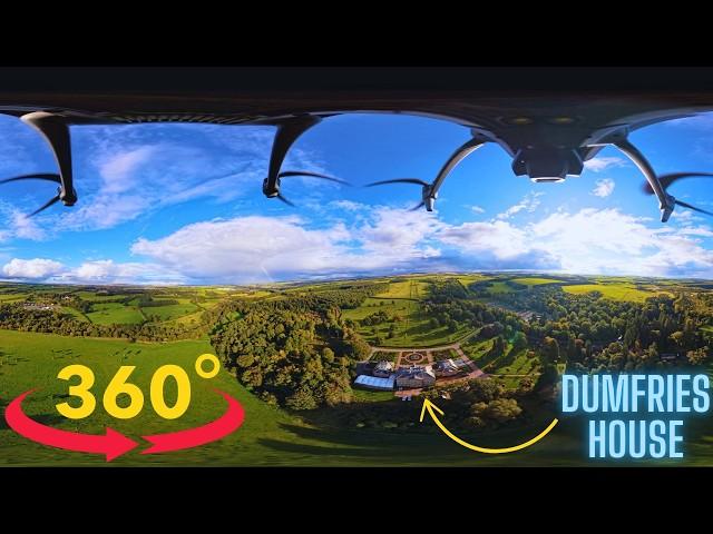 Stunning 360° DJI Mavic 3 Drone Tour Around Dumfries House & Queen Elizabeth II Walled Garden 