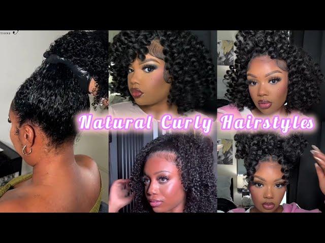 NATURAL CURLY HAIRSTYLES FOR BLACK WOMEN ‼️TikTok Edition #curlyhair