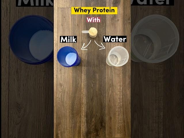 Whey Protein with Milk or Water?? #Shorts #wheyprotein #weightgain