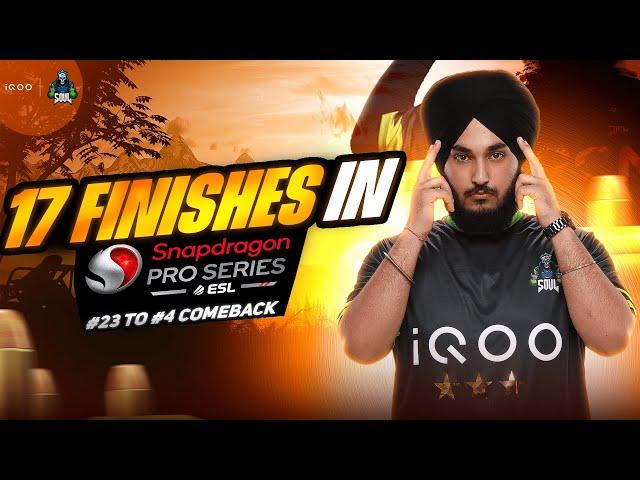 COMEBACK MATCH| 17 FINISHES WWCD IN ESL| iQOOSouLRonY |