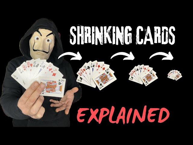 Shrinking Cards | MAGIC TRICK EXPLAINED 🪄 #magic #tricks #foryou #tutorial