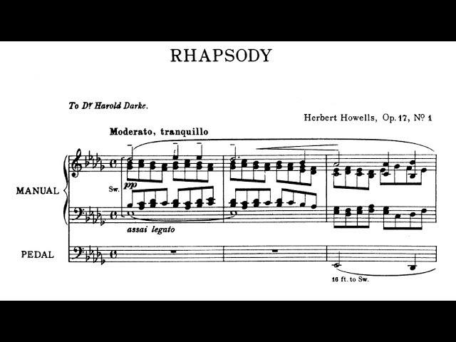 HOWELLS Rhapsody, op. 17 # 1