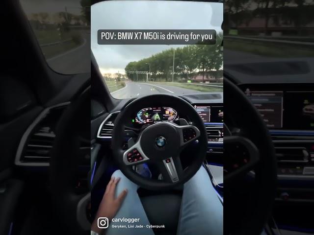 POV: BMW X7 M50i 2022 Autopilot Activated  & Interior LED  by @carvlogger