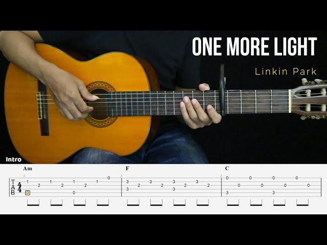 One More Light - Linkin Park - Fingerstyle Guitar Tutorial + TAB & Lyrics