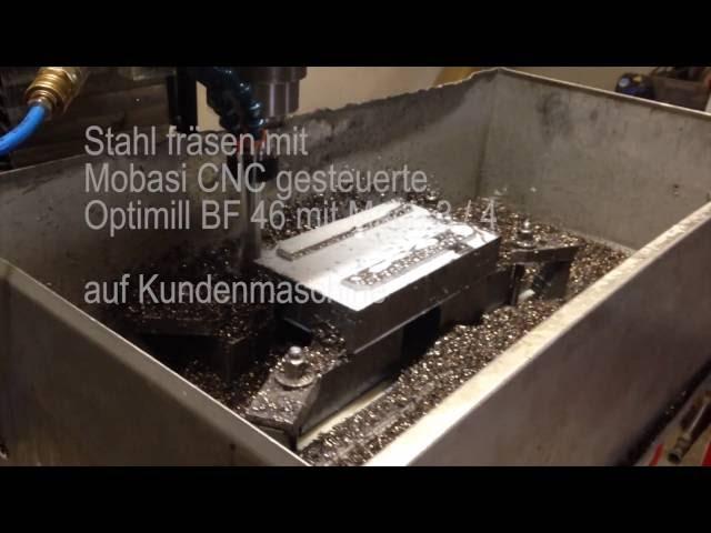 Steel mill Mach3 4 with CNC milling machine Optimum Optimill BF 46