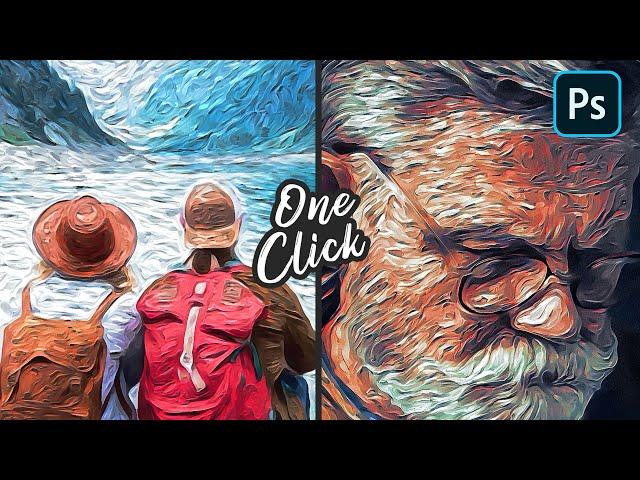 VAN GOGH Digital Painting With A CLICK | Photoshop Tutorial