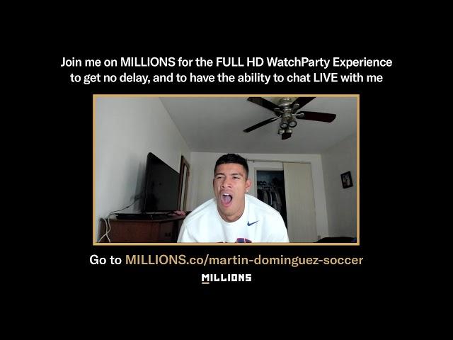 Martin Dominguez. PREMIER WatchParty. Game streamed separately. March 31st, 2024, Only on MILLION...