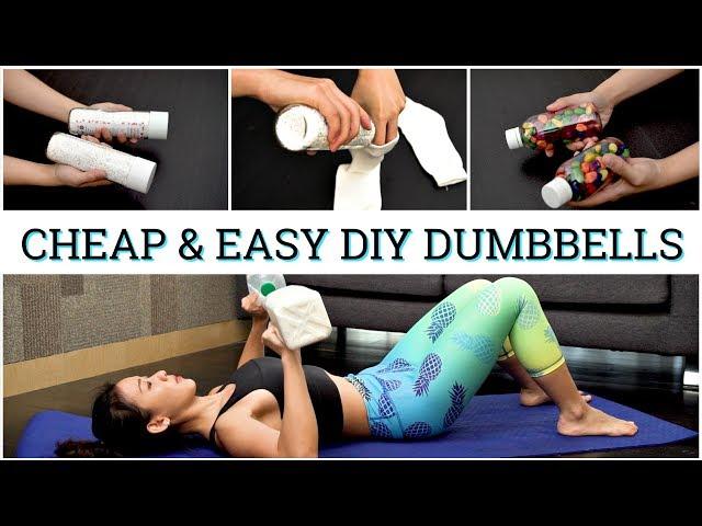 5 Cheap & Easy DIY Dumbbell Ideas | Joanna Soh