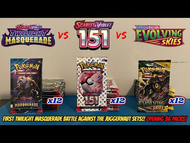 TWILIGHT MASQUERADE vs POKEMON 151 vs EVOLVING SKIES Pokemon Card Opening Battle!!