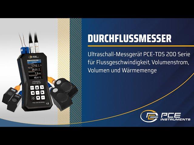 Produktvorstellung des Ultraschall-Durchflussmesser PCE-TDS 200 Serie | pceinstruments