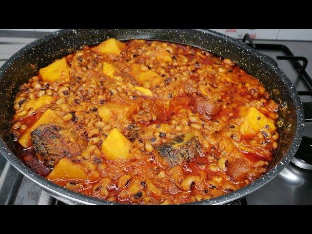 Cooking African Most Enjoyed Food, Rich and Delicious! Yam and Beans Porridge Recipe 