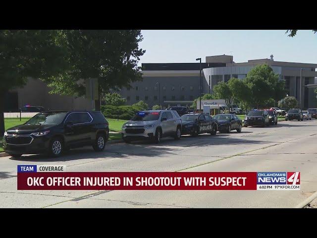 OKC officer injured in shootout with suspect