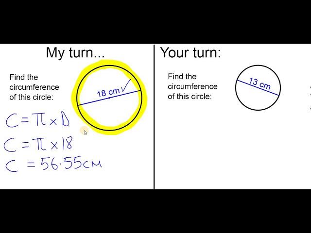 Calculating the circumference of a circle when we are given the diameter