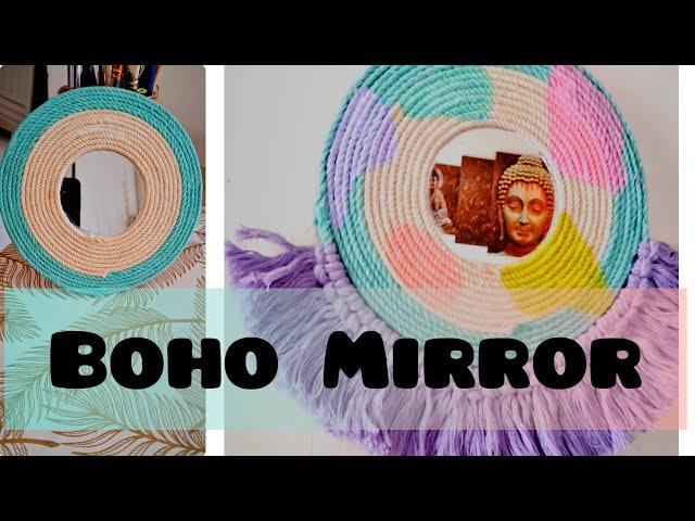 DIY Macrame Mirror | Boho Room Decor | DIY present / gift idea | Intermediate tutorial 